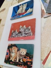 Cartoline Con Gatti Tre Pezzi