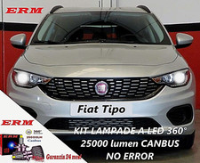 FIAT TIPO NEW COPPIA LAMPADE LED 25000 LM Modello 360° ULTRAWHITE ANABB CANBUS