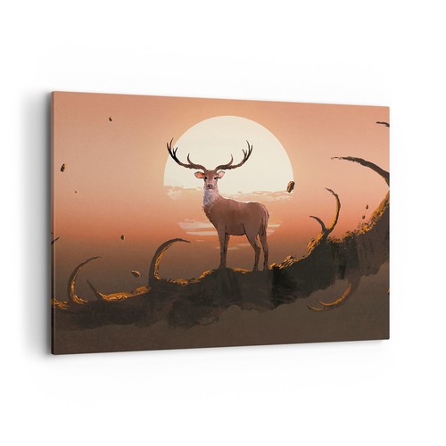Quadro tela 100x70cm cervo - tela,