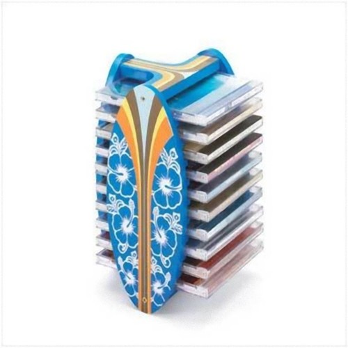 Wood surfboard motif holder - wood,