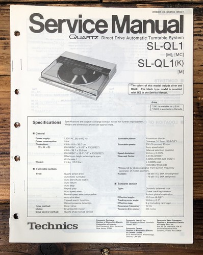Technics ql1 - technics, sl-ql1