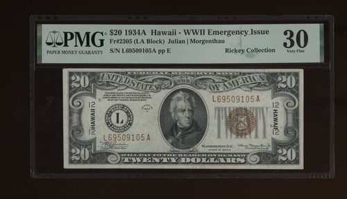 Dbr 1934 frn hawaii fr - $20,