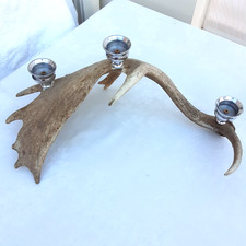 Candelabro corna di cervo da ballo portacandele portacandele centrotavola per 3 candele