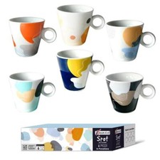 Set 6 Tazzine Tazze Caffè in Ceramica senza Piattini Spot