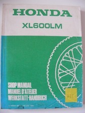 HONDA TRANSALP XL600LM Manuale