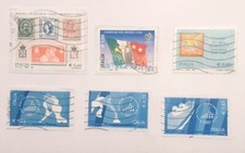 LOTTO DI N°6 FRANCOBOLLI ITALIANI DA FOGLIETTI USATI ANNO 2006 (vedi foto)