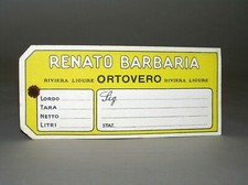 F982_Etichetta Olio di Oliva RENATO BARBARIA Riviera Ligure ORTOVERO - Vintage