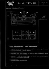 tornio Tovaglieri TOV 500 Manuale uso e manutenzione PDF