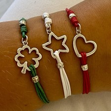 Dodo Pomellato Bracciale Rosso Cuore Granelli Argento Fuori Produzione Originale
