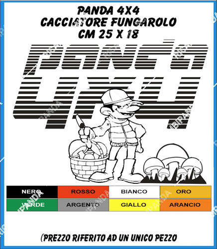 Fiat panda 4x4 adesivo sticker - panda,