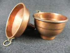 Coppia 2 Due Piccola Pentola in rame VINTAGE Da Collezione IMBUTO Scolino Epoca