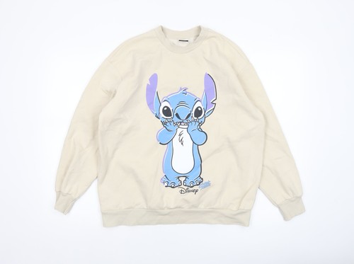 Felpa donna disney punto beige - felpa,