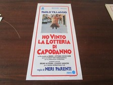 LOCANDINA ORIGINALE HO VINTO LA LOTTERIA DI CAPODANNO PAOLO VILLAGGIO 1989