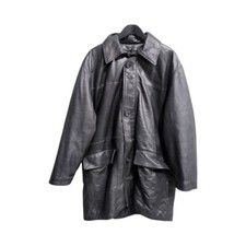 Vintage Leather Jacket man black size 50