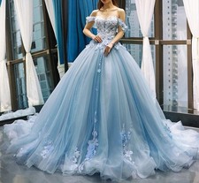 Abito da sposa blu Duchesse