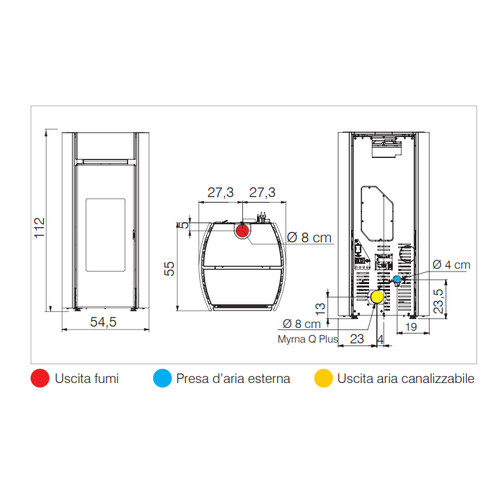 Stufa pellet edilkamin myrna - pellet, q