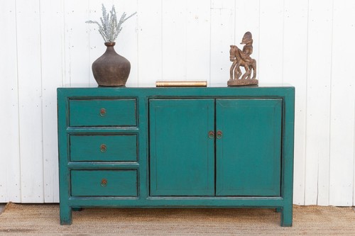 Glossy teal asian drawer - glossy,