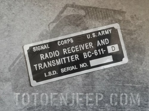 Label plaque radio ww2 - label,