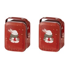 2pcs Pasqua Casy Box Bookies Storage Container Regalo Regalo Confezione Banco