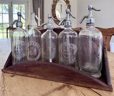 Vintage soda siphon bottles - 5,