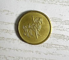 KIDDIE RIDES - GETTONE VINTAGE DORATO Tecnotron Dedem LGI Kiddie Rides