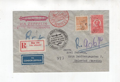 1934 brasile zeppelin - zeppelin, lettera