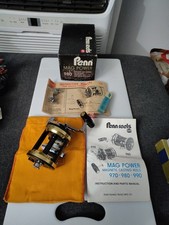 VINTAGE (PENN) MAG POWER 980 con CONTROLLO CAST MAGNETICO/CUSCINETTI A SFERA SCATOLA, BORSA,