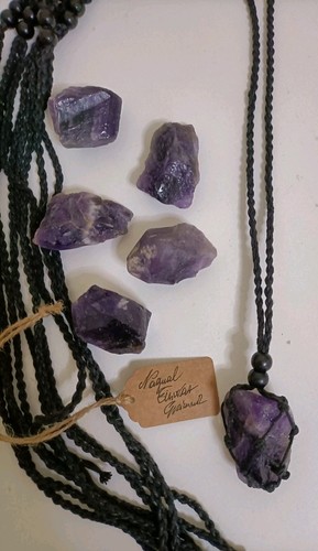 Collana amuleto ametista - collana,