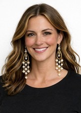 Orecchini a goccia tono oro