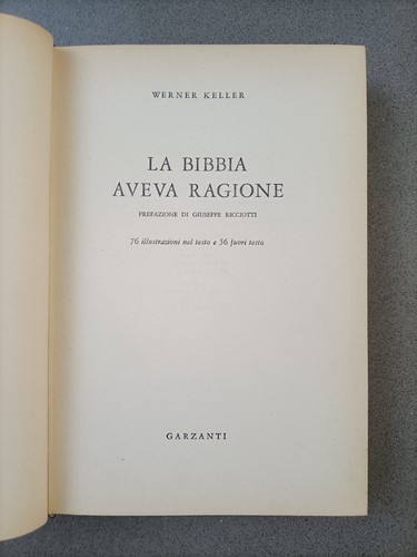 Bibbia aveva ragione - aveva,