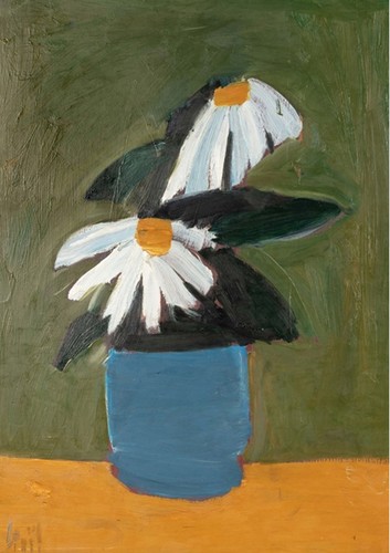 Flowers blue vase by - flowers,