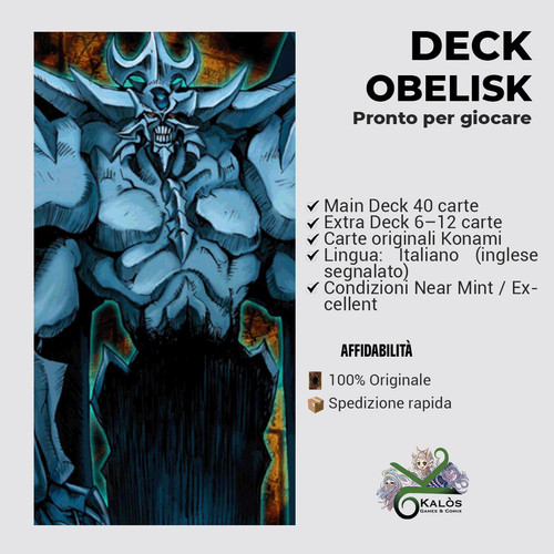Yugioh mazzo deck obelisk - mazzo, il