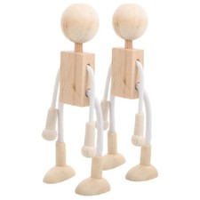  2 pezzi kit bambola in legno non finito per gli appassionati di artigianato per