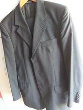 Vestito Uomo Taglia 48 misto lana grigio scuro 