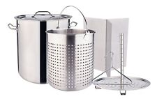 Friggitrice in acciaio inox 32-100QT tacchino gamberi bollitore pentola stock frutti di mare
