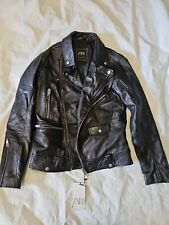 NEW ZARA BLACK SHEEP LEATHER