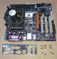 Scheda madre ECS P4M800-M7 con CPU Celeron 2,53 Ghz 256 MB RAM dissipatore e ventola