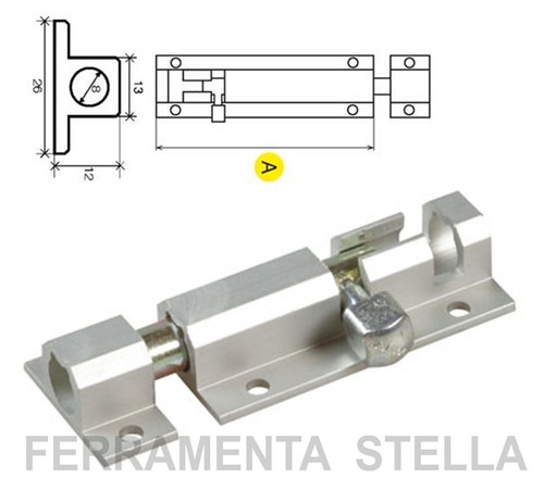 Catenaccio alluminio cannone - alluminio, a