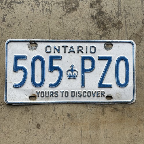 1987 ontario license plate - license,