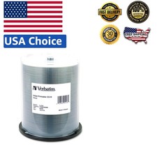 Verbatim 100pz CD-R 700MB 52X Argento Dischi Stampabili a Getto d'Inchiostro per Conservazione di Qualità