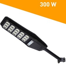LAMPIONE STRADALE LUCE ENERGIA SOLARE LED 300WATT SENSORE PIR STAFFA TELECOMANDO