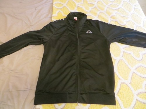 Kappa black front zip track - kappa,