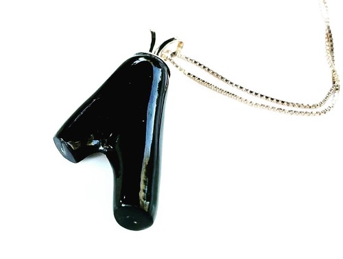 Ciondolo corallo nero collana - ciondolo, nero.