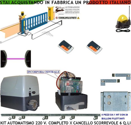 Kit motore 220 cancello - kit, v