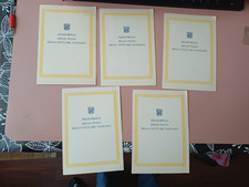 LOTTO 5 LIBRETTI FOLDER FRANCOBOLLI VATICANO 1959 1960