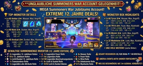 Summoners war account - summoners,