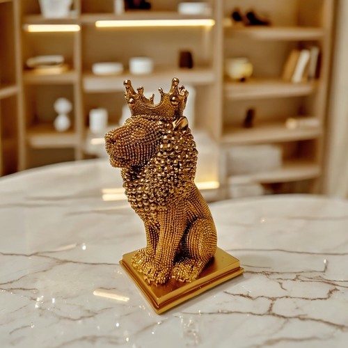 Statuina leone coronato