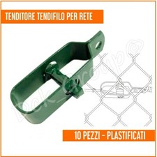 10 PEZZI Tendifilo Tenditore Tirante VERDE Plastificato per Rete Recinzione