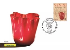 Italy 2021 Venini Glass Works,Murano,Vase,Art,Craft,Maxicard