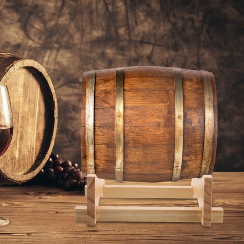 Wine barrel stand pitcher wood - barrel,